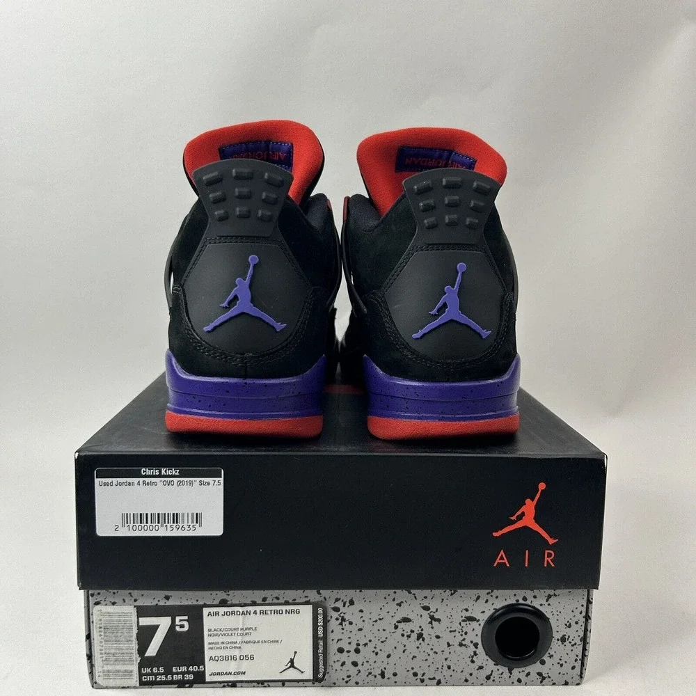 Nike Shoes Air Jordan 4 Retro NRG “Raptors OVO/Drake Signature” 2024 - Picture 5 of 12